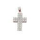 Medium Size Sterling Silver Cubic Zirconia Set Cross Pendant
