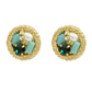 Mixed Green Stones Clip On Earrings