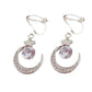 Moon And Star Clip On Earrings