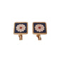 Multi Colour Flower Clip On Earrings