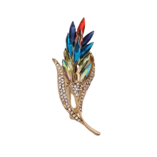 Multi Colour Wheat Sheaf Brooch