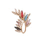 Multi Coloured Flower Brooch With Crystal