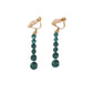 Multi Stone Green Clip On Earrings