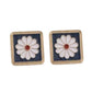 Multi Colour Flower Clip On Earrings