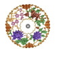 Mutli Coloured Flowers Large Brooch