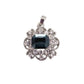 Navy Blue Centre Stone Pendant In a Filigree Vintage Style Setting
