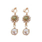 Opal Effect Pearl Clip On Earrings