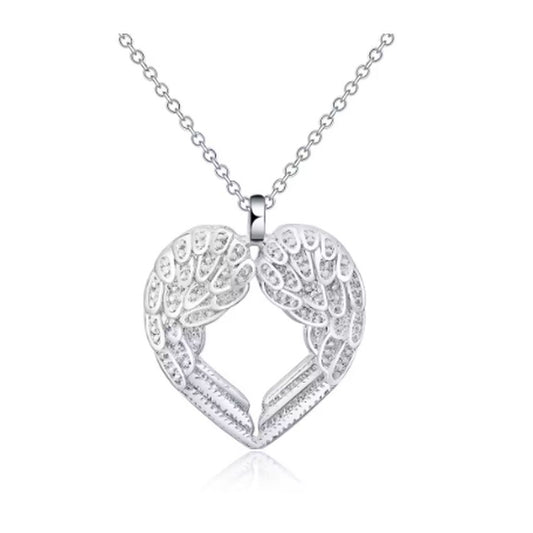 Open Angel Wing Cremation Ashes Pendant