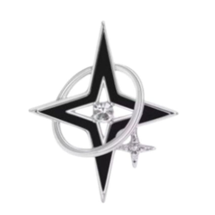 Open Centre Crystal Star Brooch