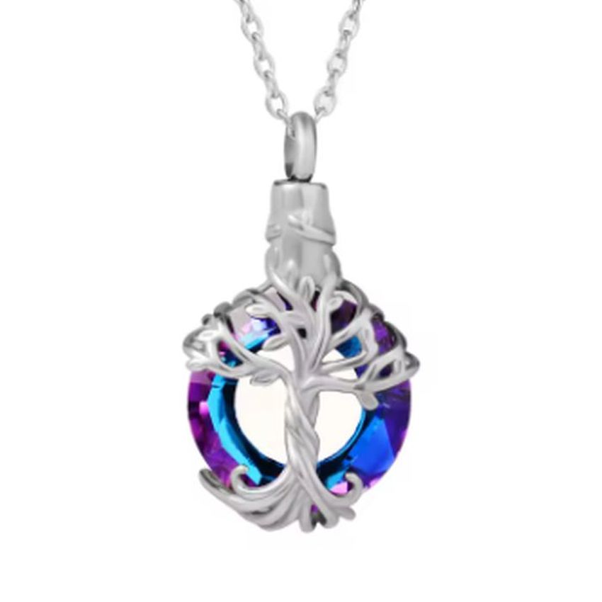 Open Centre Tree Cremation Ashes Locket