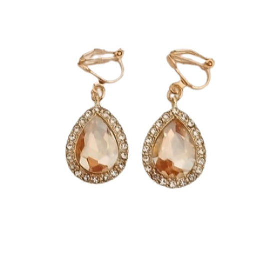 Oval Mirror Clip On Earrings