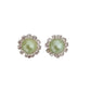 Pale Green Diamante Clip On Earrings