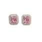 Pale Pink Diamante Clip On Earrings
