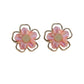 Pale Pink Flower Clip On Earrings