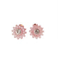 Pale Pink Flower Clip On Earrings