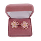 Pale Pink Flower Clip On Earrings(2)