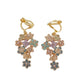 Pastel Colour Flowers Clip On Earrings