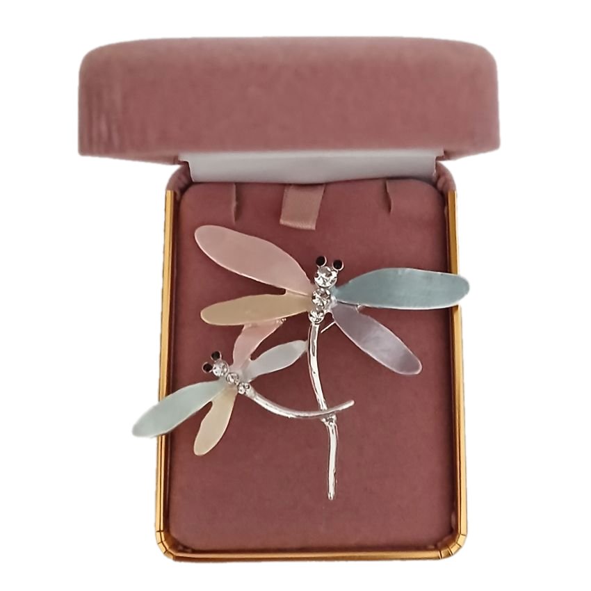 Pastel Colours Dragonfly Brooch(2)
