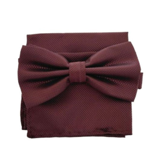 Patterned Brown Dickie Bow Tie And Hanky Set