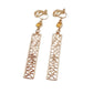 Patterned Gold Clip On Earrings
