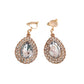 Peardrop Gold Diamante Clip On Earrings