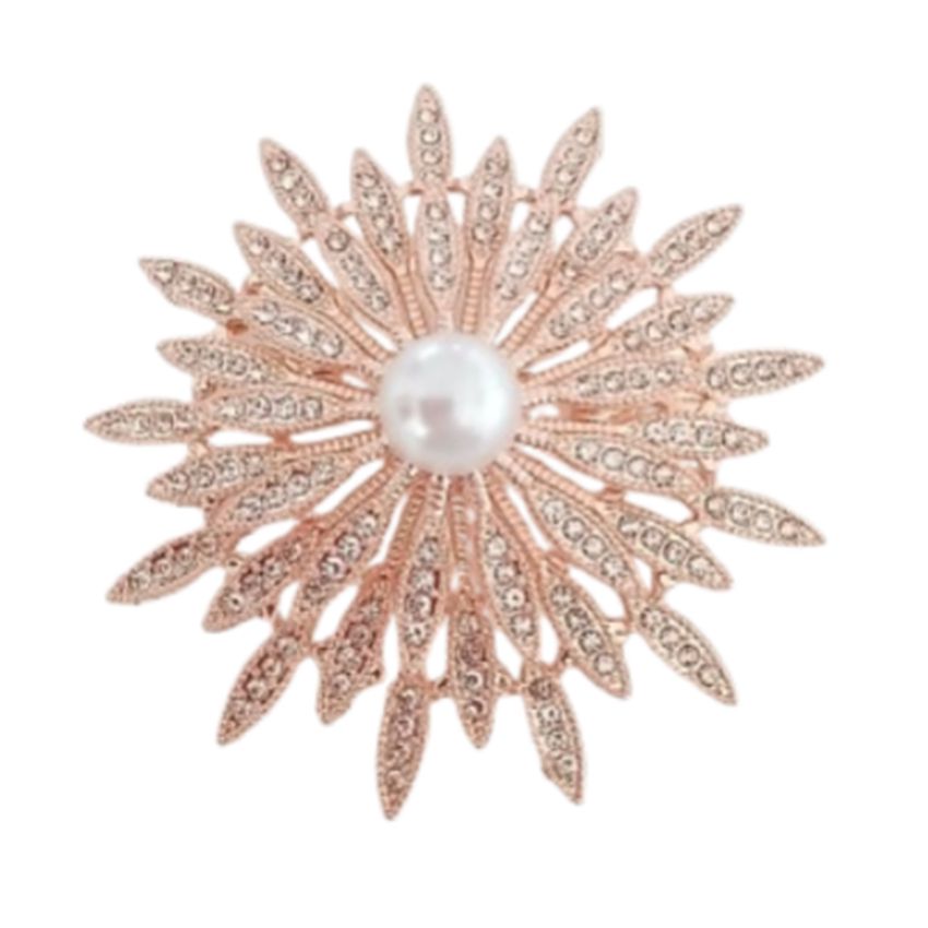 Pearl And Diamante Statement Brooch
