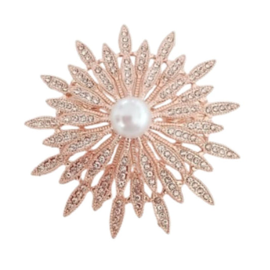 Pearl And Diamante Statement Brooch