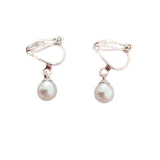 Pearl Bead Kids Clip On Earrings