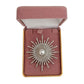 Pearl Centre And Diamante Flower Brooch()