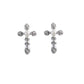 Pearl Centre Cross Communion Clip On Earrings