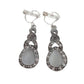 Pearl Enamel Drop Clip On Fashion Jewellery Earrings