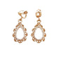 Pearl And Gold Open Clip On Earrings