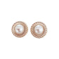 Pearl Centre Gold Stud Clip On Earrings