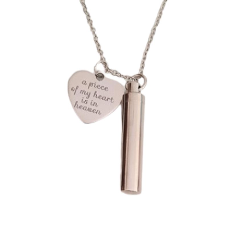 Piece Of My Heart Barrel Cremation Ashes Locket