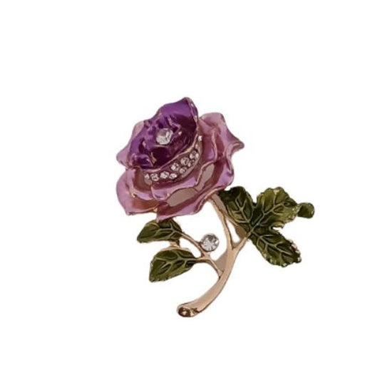 Pink And Purple Flower Brooch