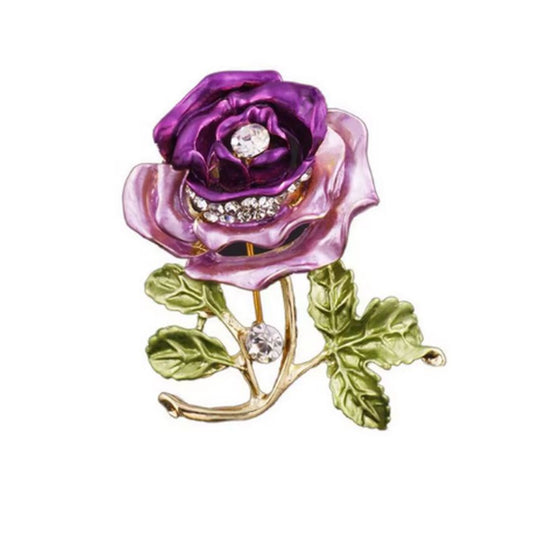 Pink And Purple Flower Brooch