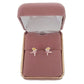 Pink  Ballerina Sterling Silver Earrings(2)