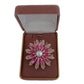 Pink Cubic Zirconia Flower Brooch(2)