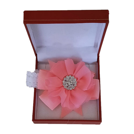 Pink Ruffle And Ribbon Wrist Corsage