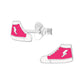 Pink Sterling Silver Converse Earrings