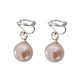 Pink Pearl Drop Clip On Earrings