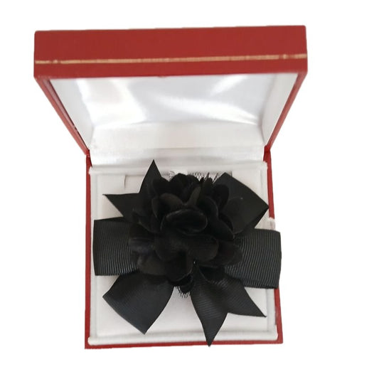 Plain Black Flower Wrist Corsage