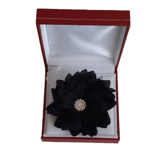 Plain Black Flower Wrist Corsage