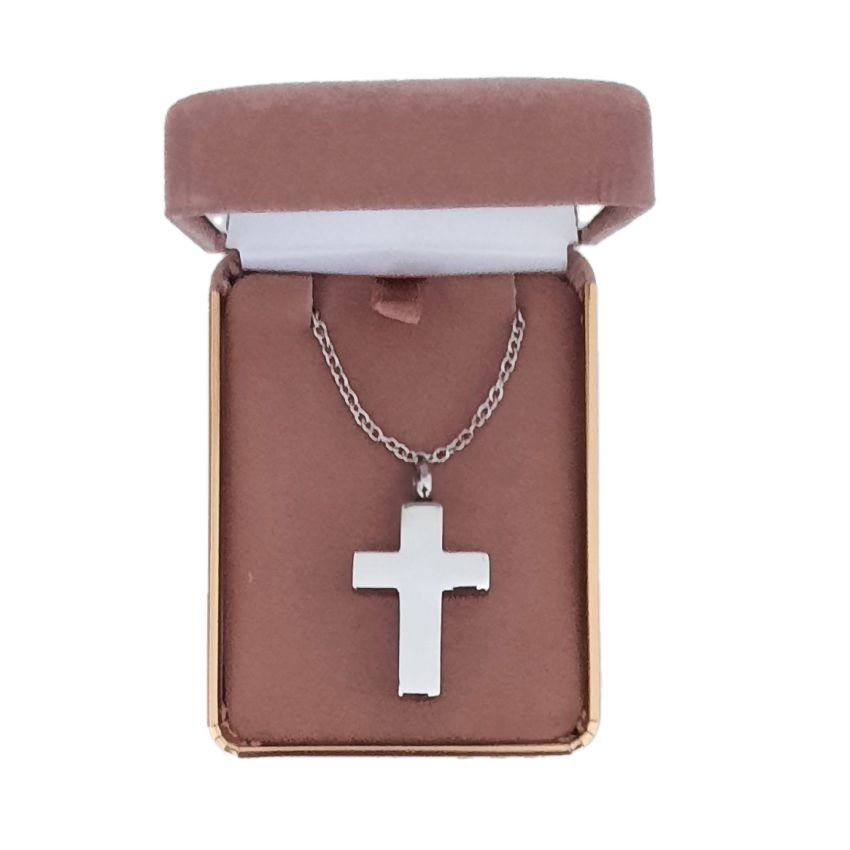 Plain Cross Memorial Cremation Ashes Pendant(2)