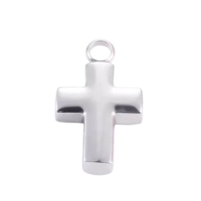 Plain Cross Memorial Cremation Ashes Pendant