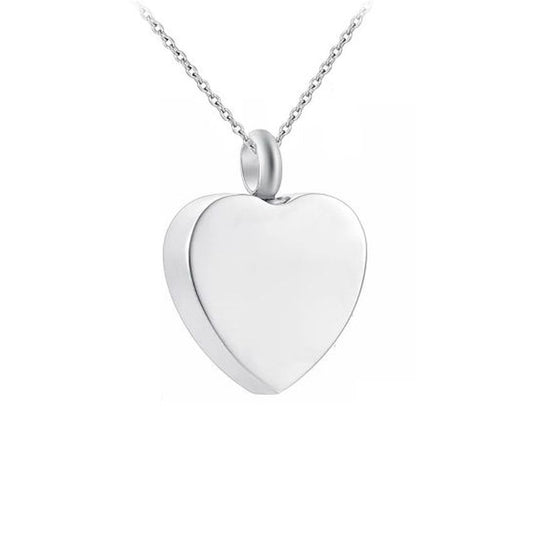 Plain Heart Cremation Ashes Locket