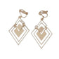 Plain Patterned Gold Clip On Earrings