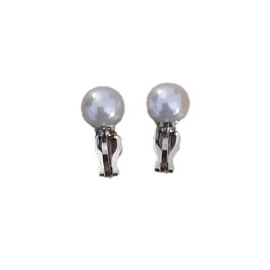 Plain Pearl Clip On Earrings