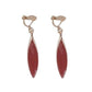 Plain Red Drop Clip On Earrings