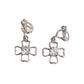 Pretty Diamante Flower Clip On Earrings